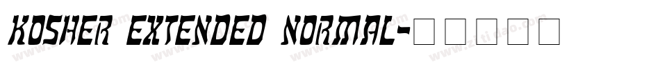 Kosher Extended Normal字体转换